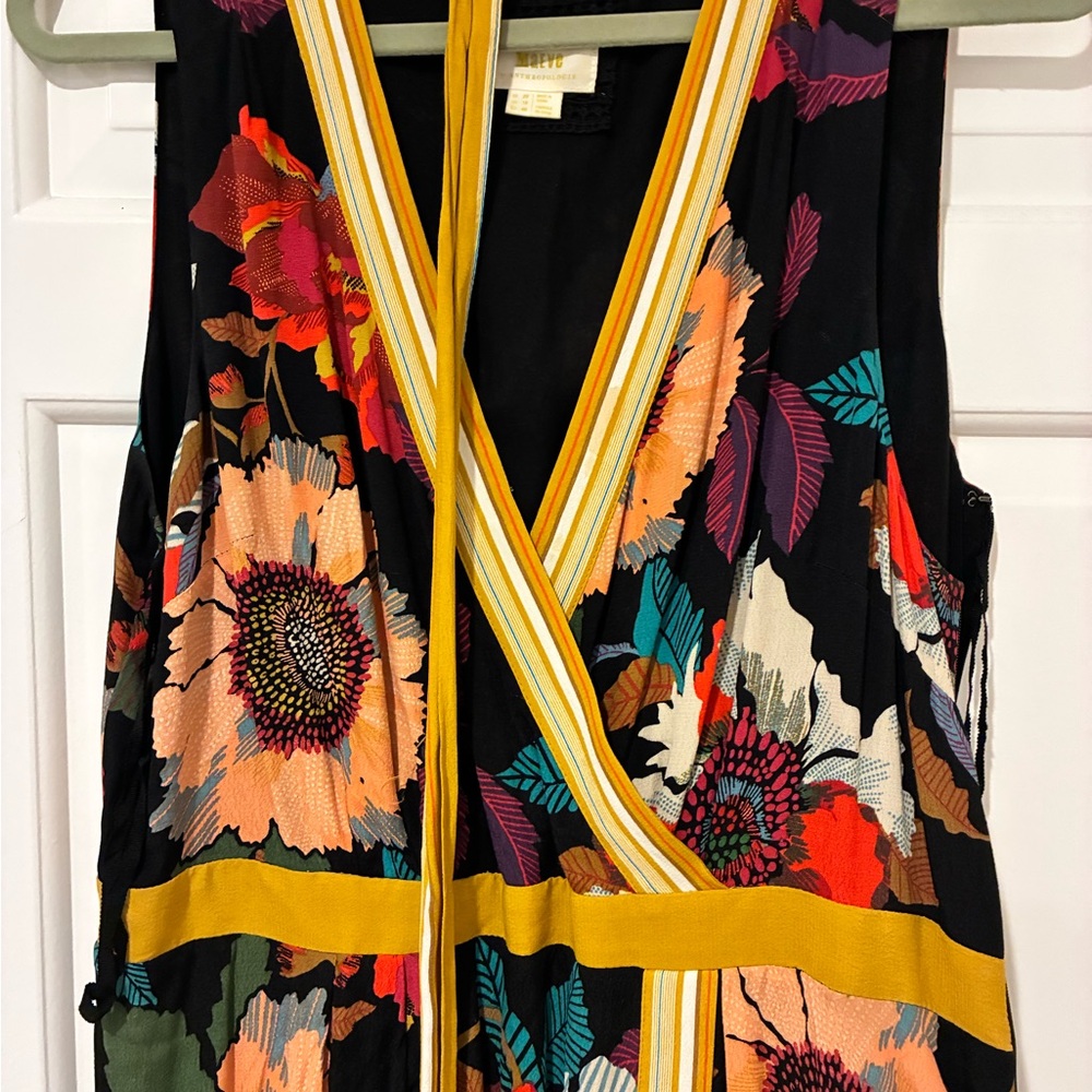 Anthropologie Maeve Mustard and Black Garment